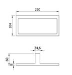 Полотенцедержатель 220 мм нерж. сталь CORINTO 16930.N чёрный