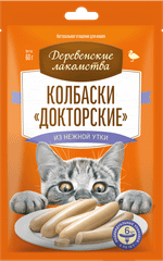 ДЕРЕВЕНСКИЕ ЛАКОМСТВА Колбаски «Докторские» из нежной утки, 60 г