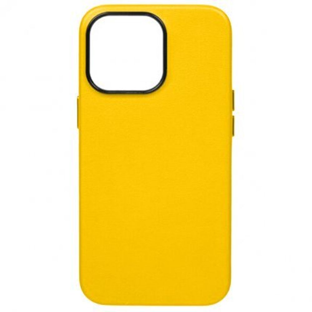 Накладка IPhone 13 Magsafe K-Doo кожа yellow