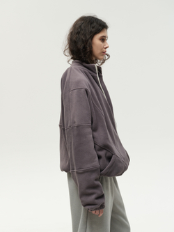 Zip-Up Sweatshirt Grey Excalibur