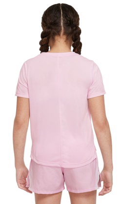 Футболка для девочки теннисная Nike Dri-Fit One Short Sleeve Top GX - pink foam/elemental pink