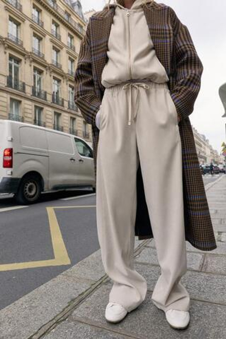 ZARA БРЮКИ WIDE LEG, ЭКРЮ