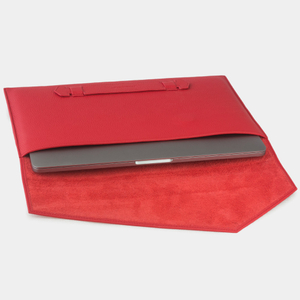 Чехол для MacBook Pro 13-14' из кожи теленка, красного цвета