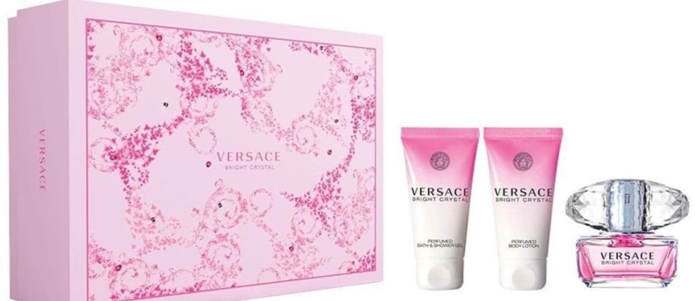 VERSACE BRIGHT CRYSTAL EDT SET 50 ML + S/G 100 ML + B/L 100 ML