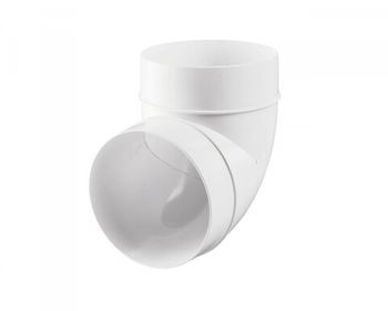 Вентс Модульные системы Колено круглое 125 мм (белый) 222(90)