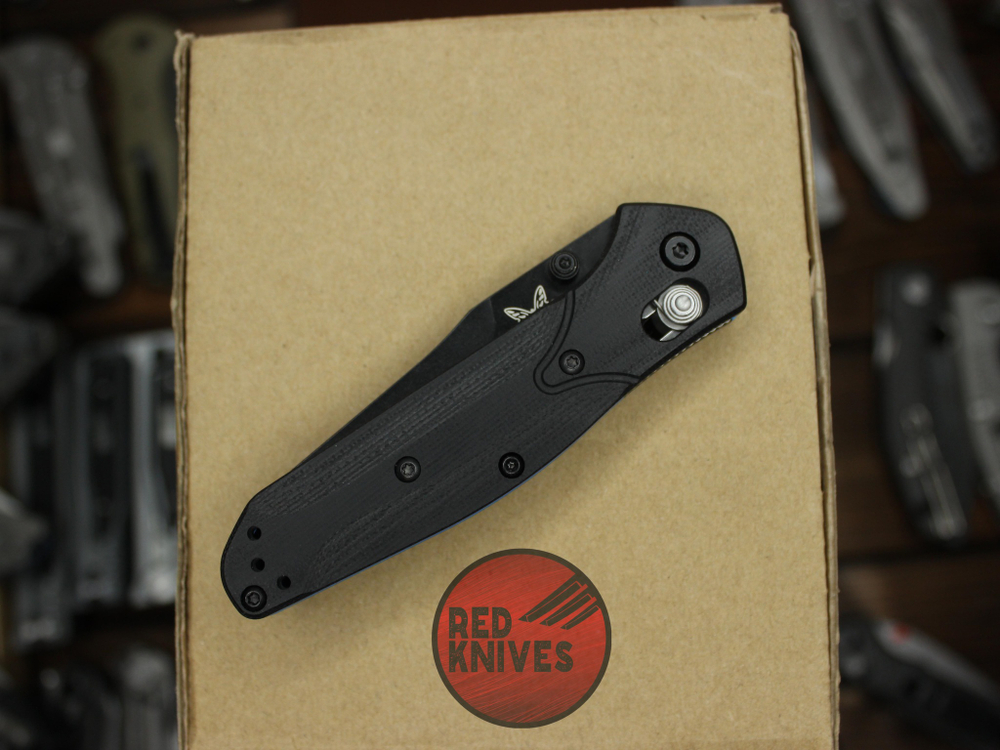 Нож Benchmade 945BK-2 Mini Osborne A+++ - черная рукоять, черный клинок