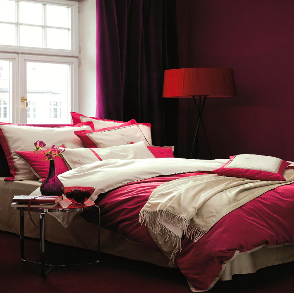 Постельное белье 2 спальное Escada Solid Red фото