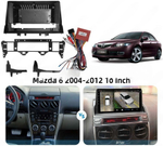 Магнитола для Mazda 6 2002-2007 (вместо верхнего бардачка) - Carmedia SF-9506-B QLed+2K, Android 12, TS10,  CarPlay, 4G SIM-слот