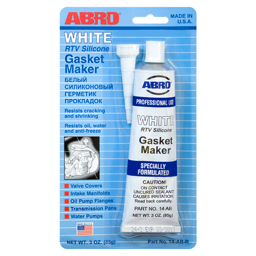 Герметик прокладка ABRO белый до +260°С (85г)