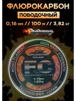 Флюрокарбоновая леска для поводков Сокуда FC 0.16 мм – 100 м