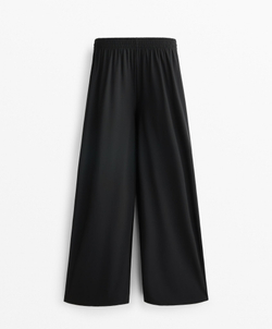 OYSHO Брюки Light Touch со складками и широкими штанинами, черный