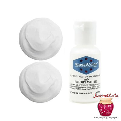Краситель гелевый т.м. Americolor 126 BRIGHT WHITE (БЕЛЫЙ) 21 гр.