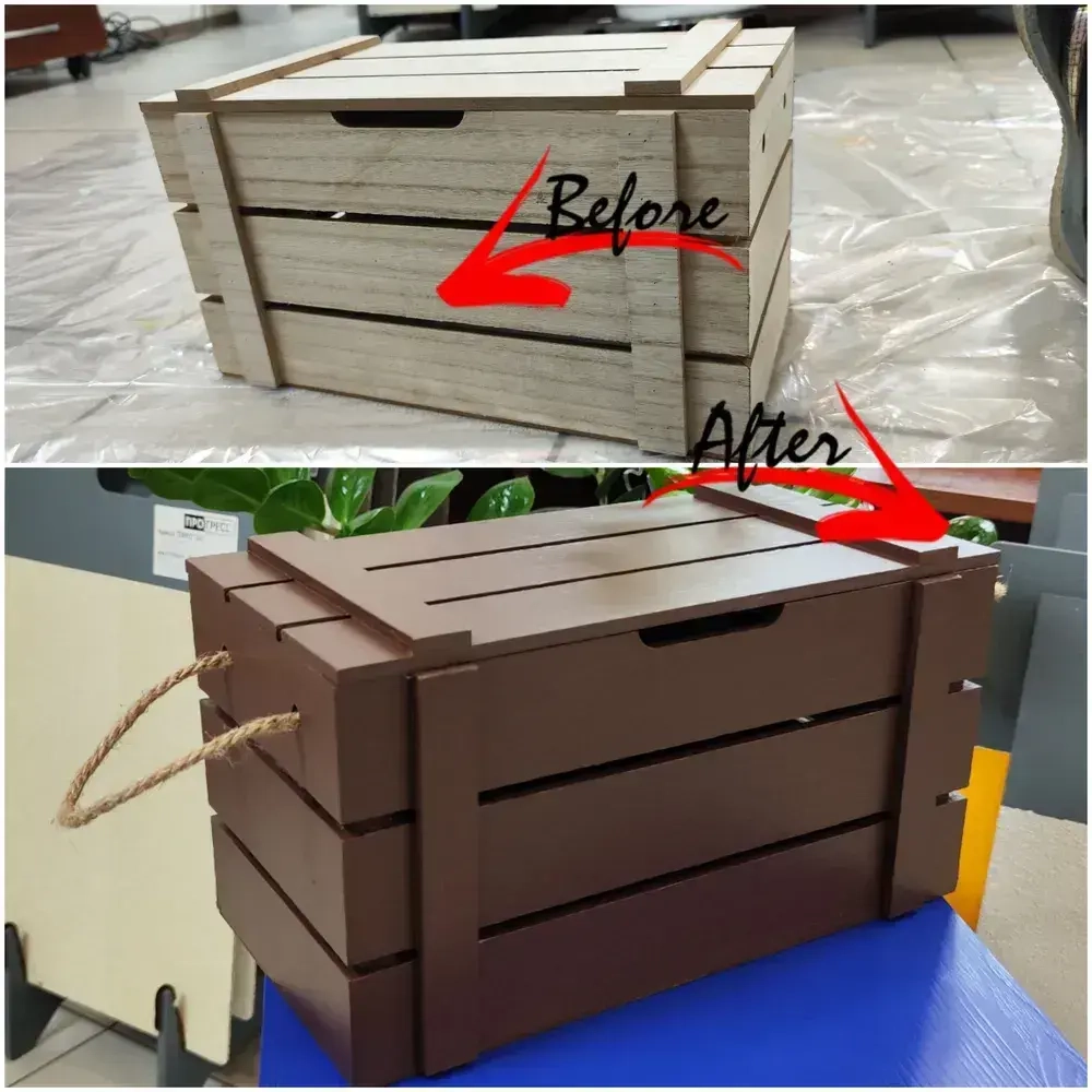 Краска для мебели и дерева без запаха Коричневый 0.8л