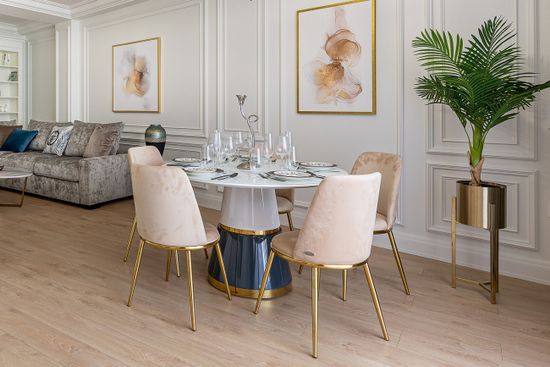 76AR-24GOLD Стул велюр бежевый/золото 48*56*86см