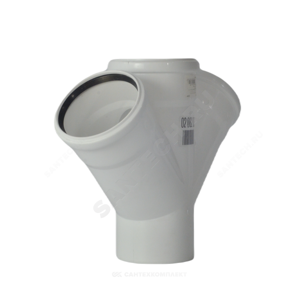 Крестовина PP-M 1-плоскостная бесшумная белая Дн 110х110х110х45гр б/нап в/к RTP (РосТурПласт) 24763