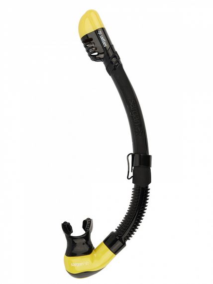 Набор маска+трубка в сумке Sargan Панорама-М черный/желтый