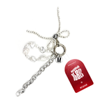 подвеска на сумку «жемчужный бант»