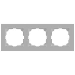 Рамка для розеток и выключателей Intro Accent 6-503-03 на 3 поста, СУ, алюминий