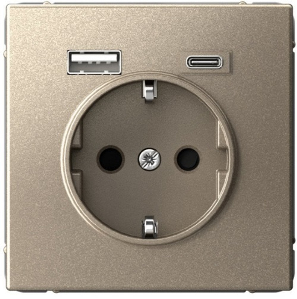 Розетка с заземлением с 2 USB  Systeme Electric GAL000532