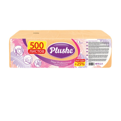 САЛФЕТКИ ПЛЮШЕ 400\500 ЛИСТОВ. 4 ШТ.