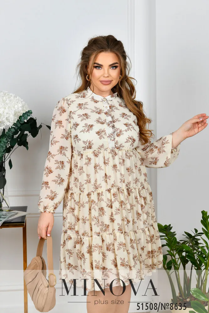 Платье 8635-молочный Minova