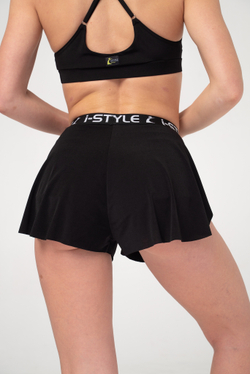 Double Fly Shorts, Black Printed