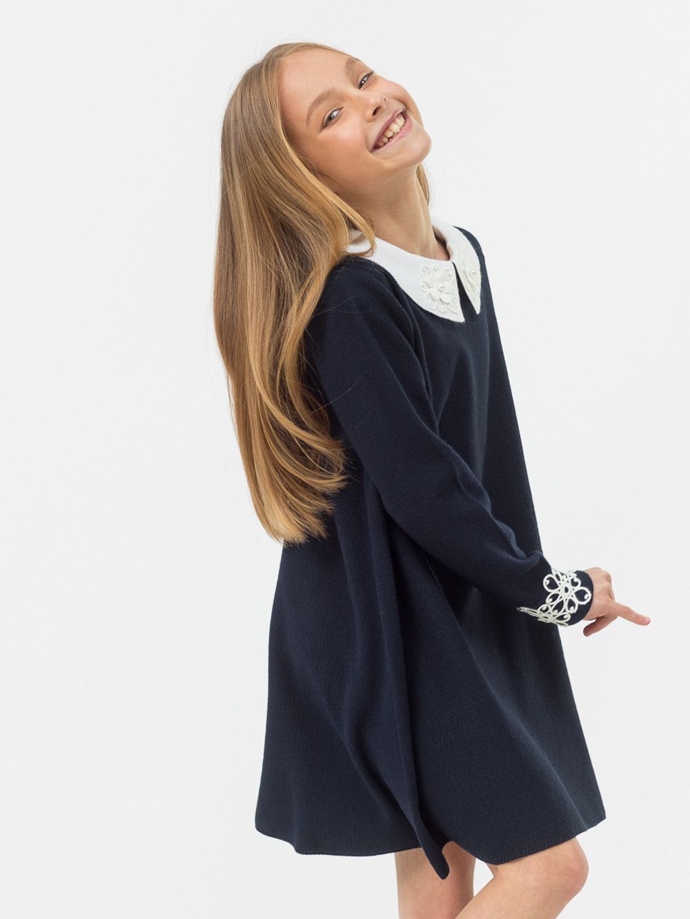 Платье в школу для девочки AT999 синий