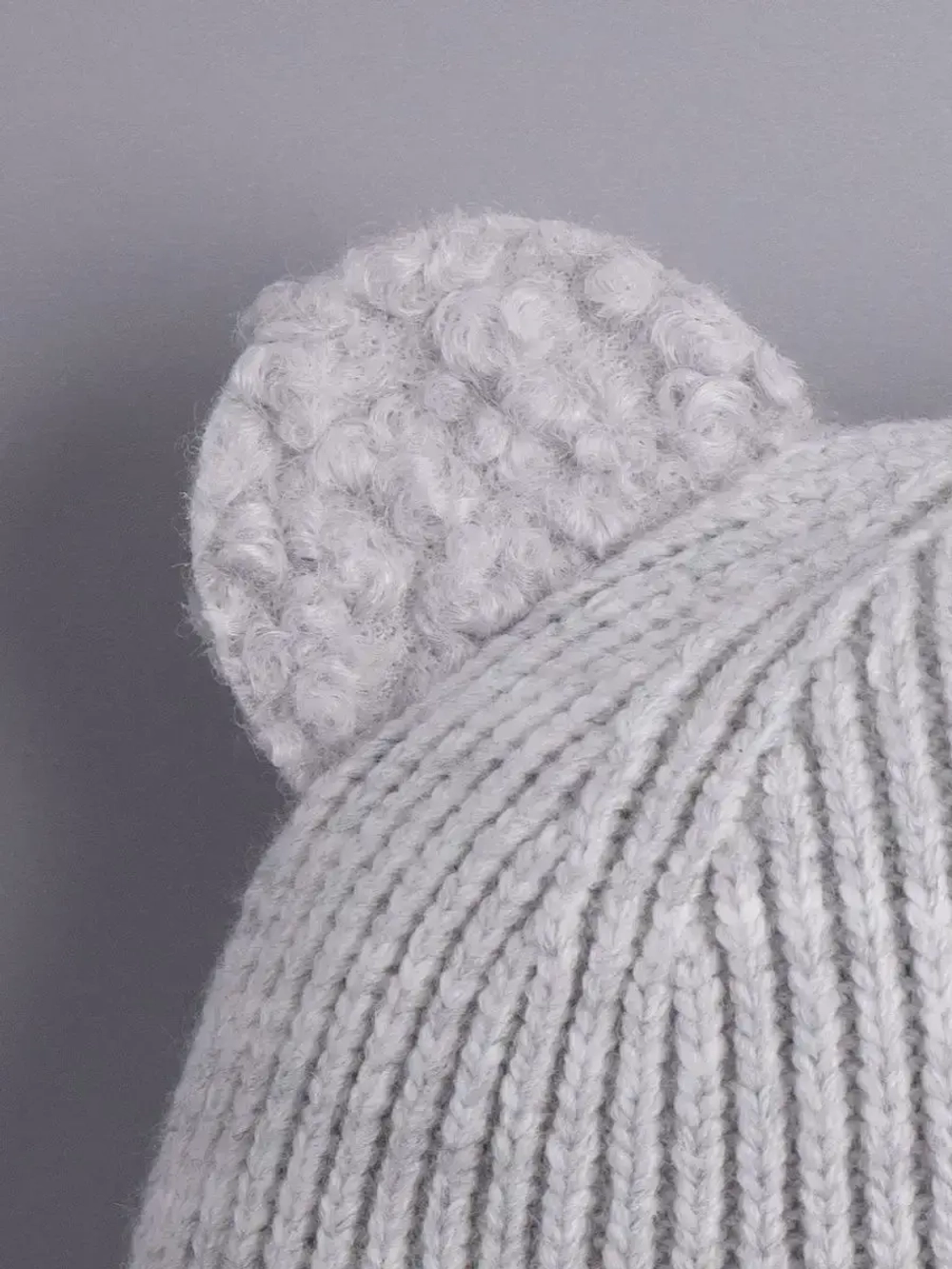 Шапка с ушками вязаная для детей