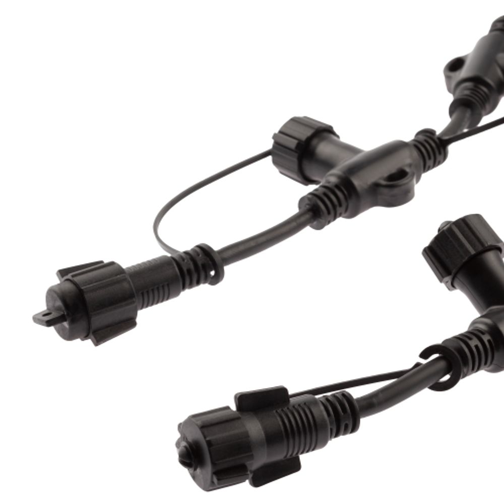 Разветвитель ЭРА ERAPS-R для гирлянд IP65 20 гнезд 2 метра каучук черный