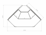 Гастрономическая витрина BAVARIA 4 Carboma GC110 VM-5-1 внешний угол (версия 2.0) (без боковин)