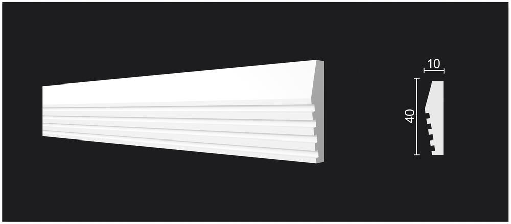 Панели DECOR-DIZAYN Дюрополимер DD619 ДД Молдинг (40x10x2000мм)