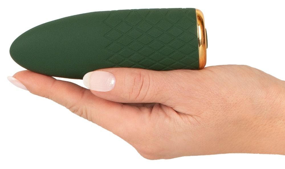 Зеленый мини-вибратор Luxurious Mini Vibrator - 11,5 см. (Цвет: зеленый)