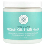 Pure Body Naturals, Маска для волос с аргановым маслом, чистый блеск, 240 мл (8 жидк. Унций)