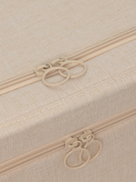 Кофр для хранения вещей, размеры 50х40х33 см, цвет бежевый, материал батист