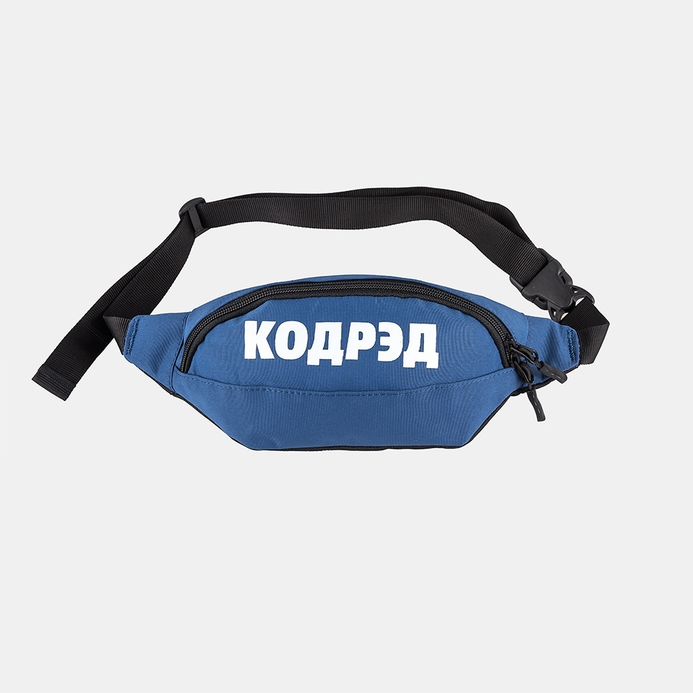 Поясная сумка CODERED Hip Bag Синий Таслан / Принт КОДРЭД белый