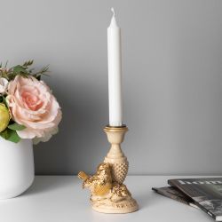 Подсвечник Птичка Терра левый Айвори