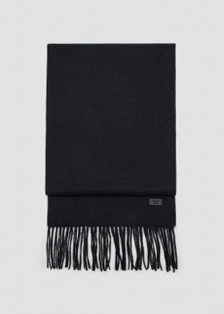 Однотонный шарф с бахромой