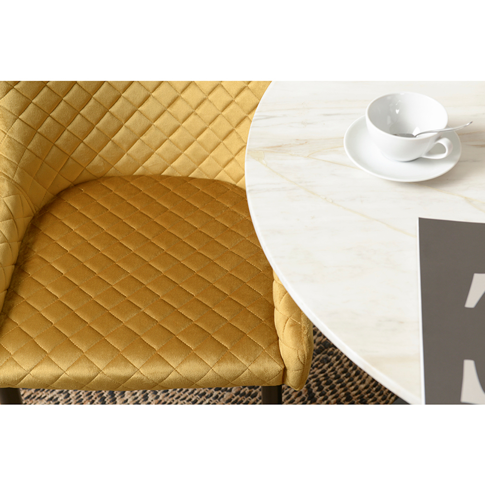 Стул Bergenson Bjorn Calvin велюр желтый