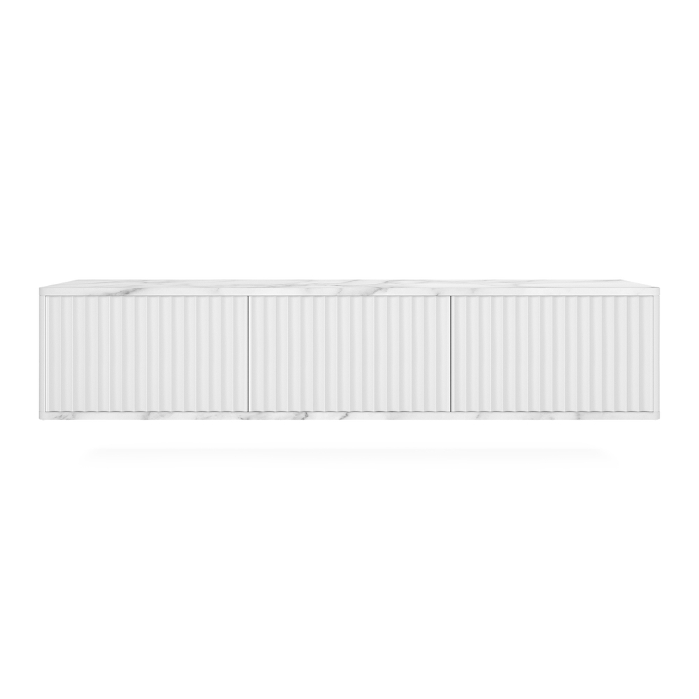 Подвесная тумба под телевизор ROYAL 5030 эко (Мрамор Каррара)