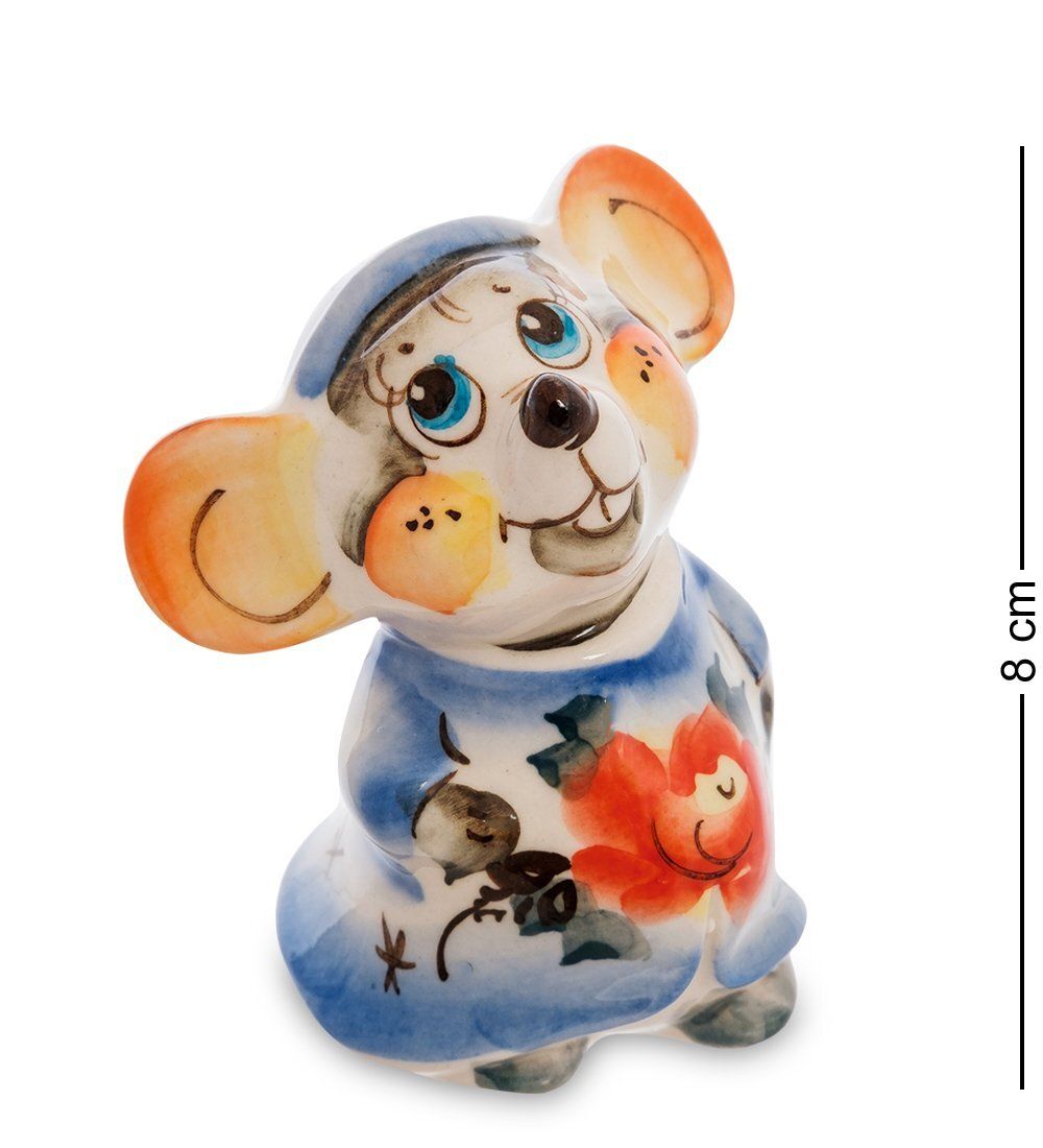 ГЛ- 632 Фигурка «Мышка» цв. (Гжельский фарфор)