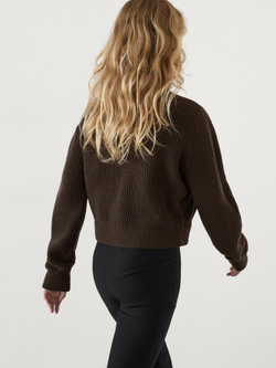 Massimo Dutti Комбинированная куртка из смесовой шерсти, коричневый