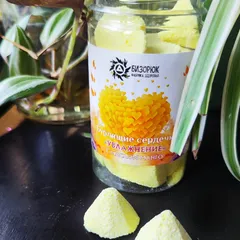 Бомбочки для ванны «С манго и солью» желтые/165 гр