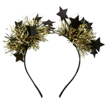 Ободок, Шарики из дождика, Черный/Золото