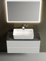 Тумба с раковиной Sancos SNOB T 100 со столешницей, белая матовый