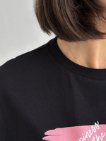 Футболка оверсайз с принтом длинная