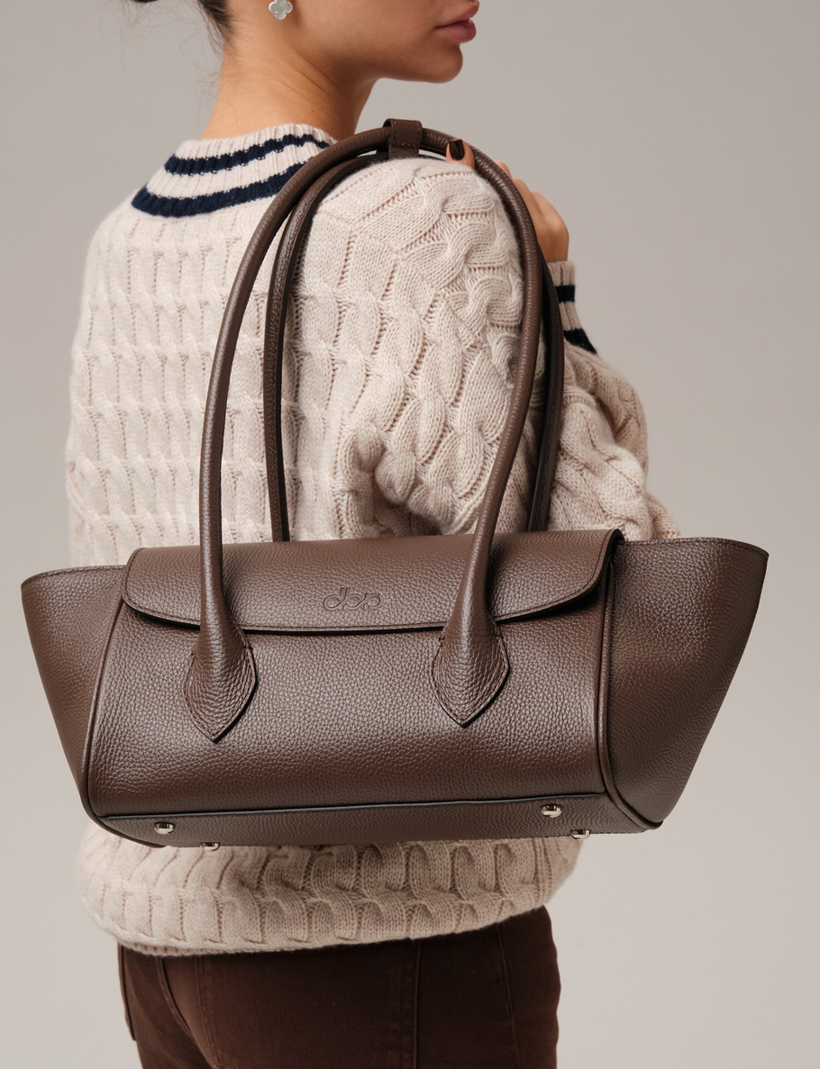 Кожаная сумка DBR 31341 темно-коричневый