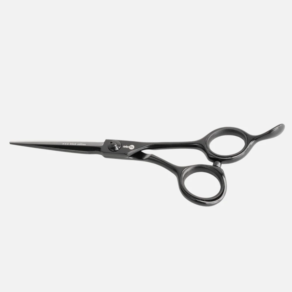 Прямые длинные парикмахерские ножницы black edition BE-01
