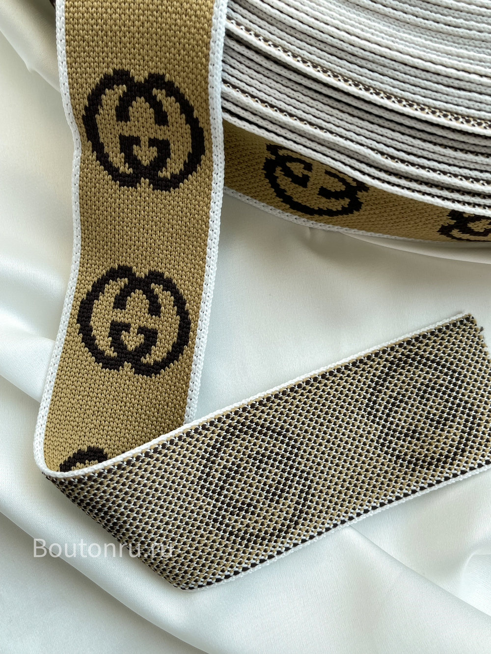 Резинка (тесьма) Гучч. лампас эластичный 4,5 см