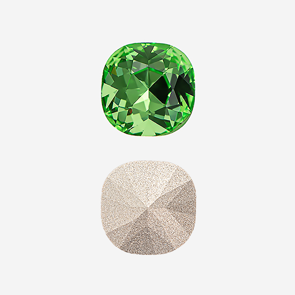 Кристалл Кушон (Сushion), оттенок "Перидот"/"Peridot", 10мм