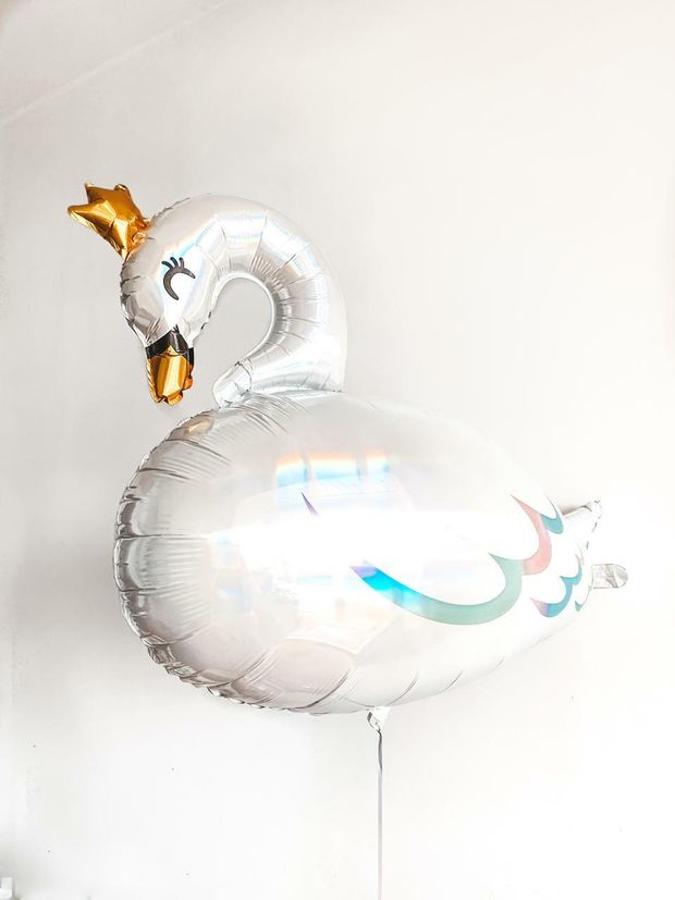 AN Шар фигура P40 Лебедь переливы 29"/73CM W X 22"/55CM